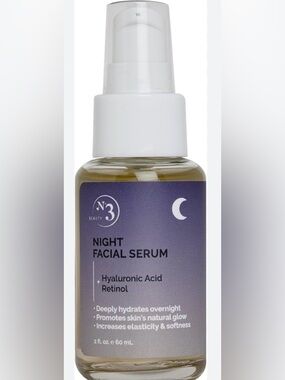 New Night Facial Serum with Hyaluronic Acid & Retinol — Purple